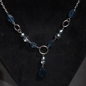 Aqua drop necklace